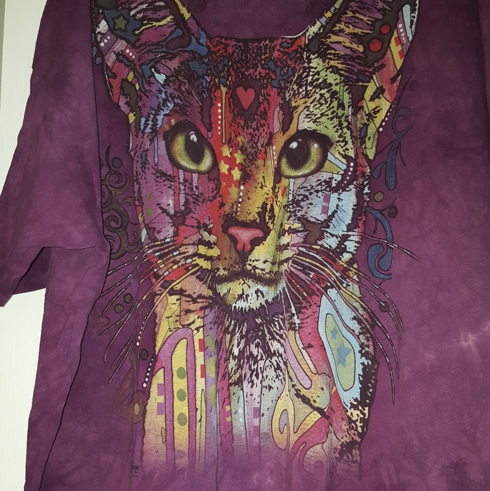 Cat T-shirt (tie-dye) 4XL